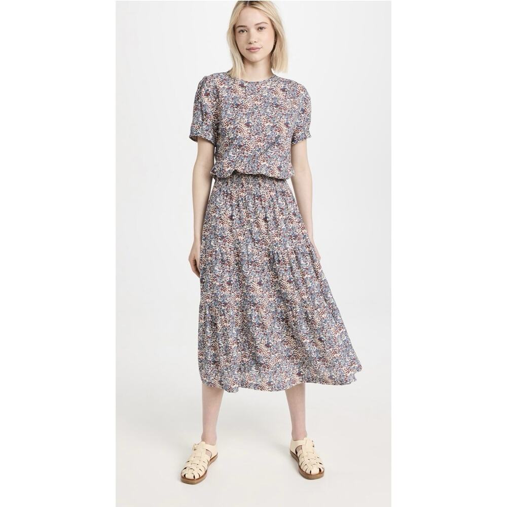 NATION LTD 2023 Martine Casual Peasant Cherry Blossom Maxi Dress - Picture 4 of 16